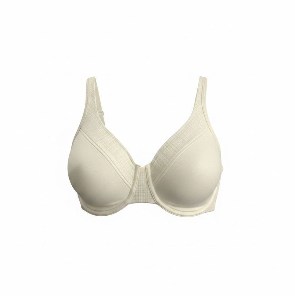 Playtex White Full Coverage Bra Size 42C Underwire Unlined Adjustable Strap